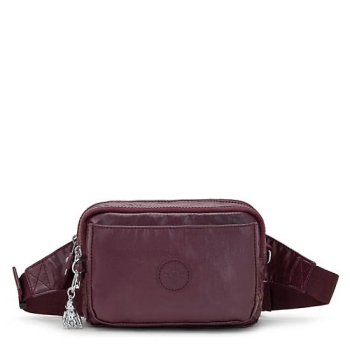 Kipling Abanu Multi Metallic Convertible Crossbody Bags Burgundy | US19VGZRX