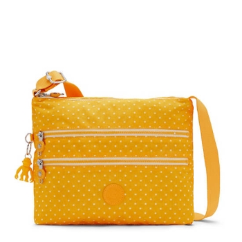 Kipling Alvar Printed Crossbody Bags Yellow | US25LCROU