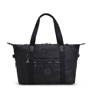 Kipling Art Medium Iconic Tote Bags Black Camo | US18VZCXE