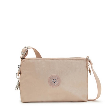 Kipling Boyd Metallic Crossbody Bags Gold | US76KACWN