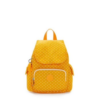 Kipling City Pack Mini Printed Backpacks Yellow | US58LBCNI