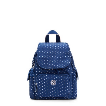 Kipling City Pack Mini Printed Backpacks Blue | US59HDFJB