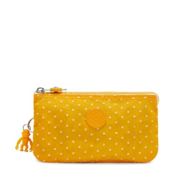 Kipling Creativity Large Printed Pouches Yellow | US36BZQIW