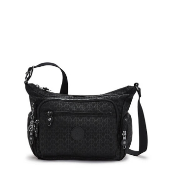 Kipling Gabbie Small Printed Crossbody Bags Black | US76GINBW