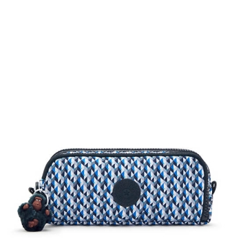 Kipling Gitroy Printed Pencil Case Pouches Blue | US25TEPDF