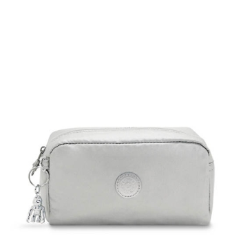 Kipling Gleam Metallic Pouches Silver | US09MTCQP