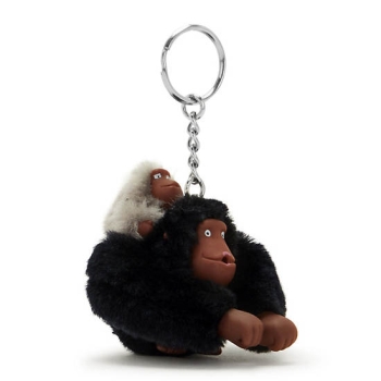 Kipling Mom And Baby Sven Monkey Keychains Black | US47TCMWU