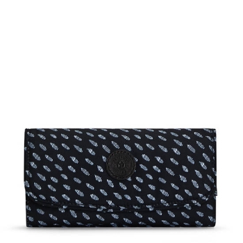 Kipling Money Land Printed Snap Wallet Handbags Black | US12UDZJY