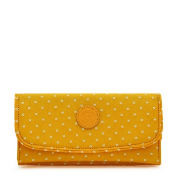 Kipling Money Land Printed Snap Wallet Handbags Yellow | US28JGQMZ