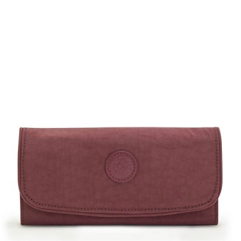 Kipling Money Land Snap Wallets Burgundy | US38SDYHI