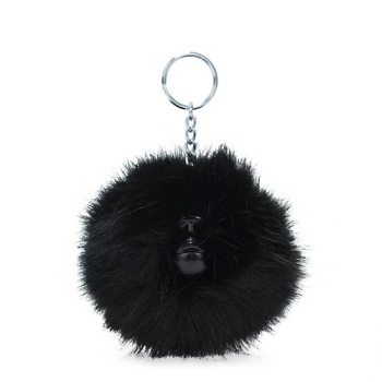 Kipling Pompom Monkey Keychains Black | US23VDNRU