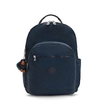 Kipling Seoul Extra Large 17" Laptop Backpacks Blue | US06OKAFQ