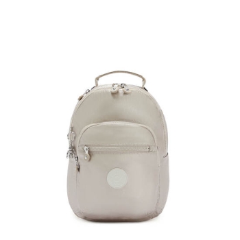 Kipling Seoul Small Metallic Tablet Backpacks Beige | US32IZSCF