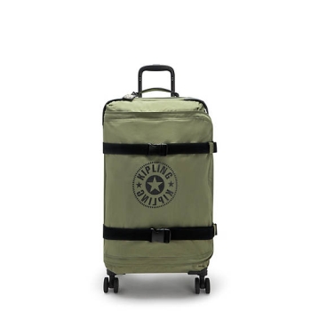 Kipling Spontaneous Medium Rolling Suitcases Olive | US40HIPSN