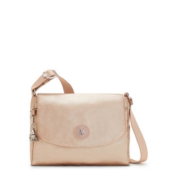 Kipling Tamia Metallic Crossbody Bags Gold | US14ADKRT