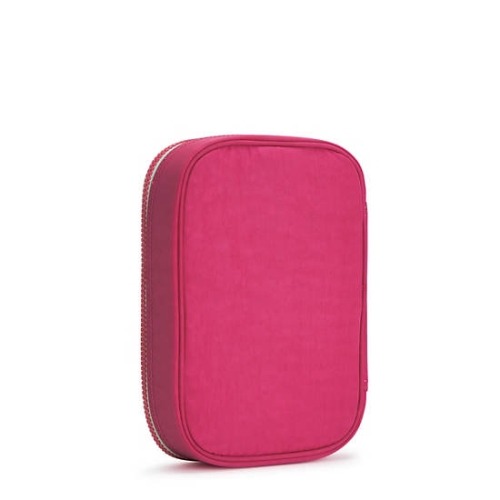 Kipling 100 Pens Fashion Pencil Case Pink | US75PSILK