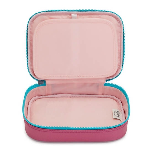 Kipling 100 Pens Metallic Case Pouches Pink | US37IBJGX