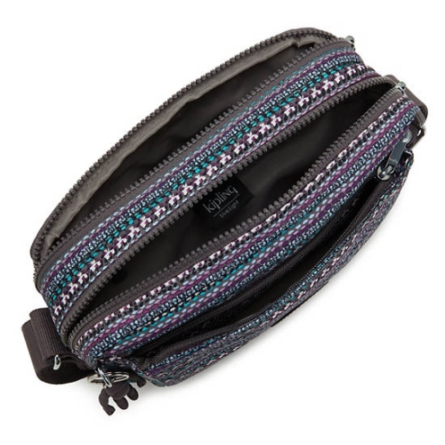 Kipling Abanu Medium Printed Crossbody Bags Navy | US32WHTQA