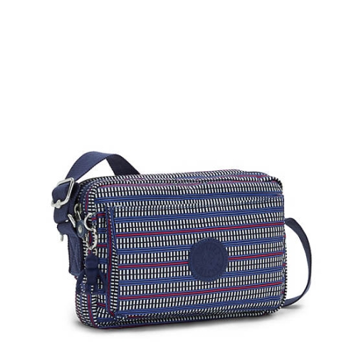 Kipling Abanu Medium Printed Crossbody Bags Blue | US72VADJB