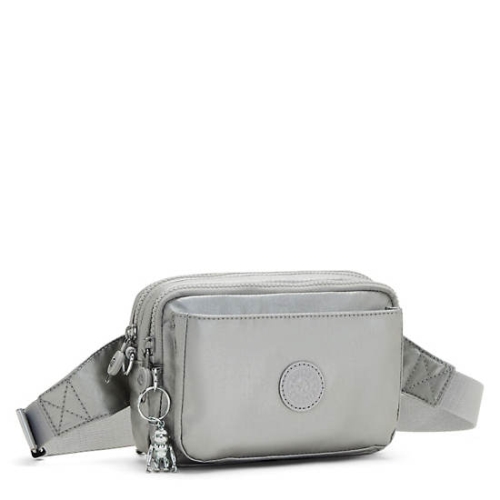 Kipling Abanu Multi Metallic Convertible Crossbody Bags Silver | US07LXFCO