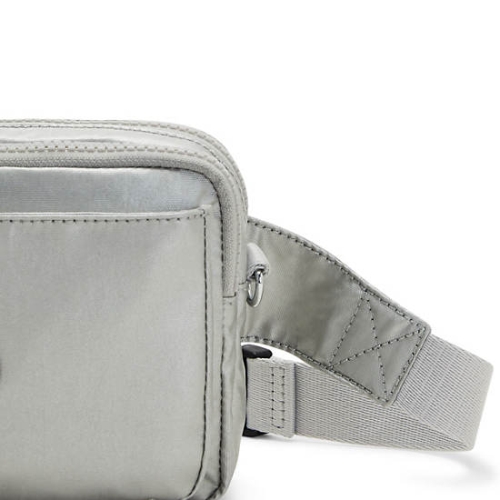 Kipling Abanu Multi Metallic Convertible Crossbody Bags Silver | US07LXFCO