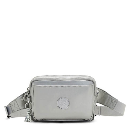 Kipling Abanu Multi Metallic Convertible Crossbody Bags Silver | US07LXFCO