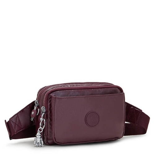 Kipling Abanu Multi Metallic Convertible Crossbody Bags Burgundy | US19VGZRX