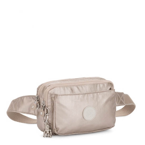 Kipling Abanu Multi Metallic Convertible Crossbody Bags Taupe | US23KEHAC