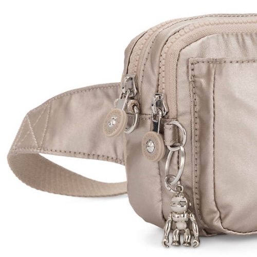 Kipling Abanu Multi Metallic Convertible Crossbody Bags Taupe | US23KEHAC