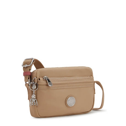 Kipling Abanu Slim Crossbody Bags Beige | US35FYGMI