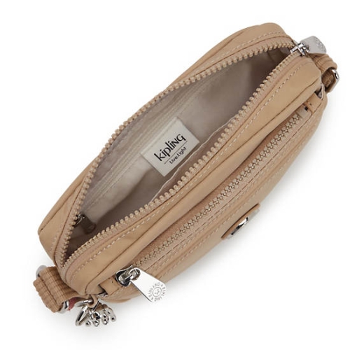 Kipling Abanu Slim Crossbody Bags Beige | US35FYGMI