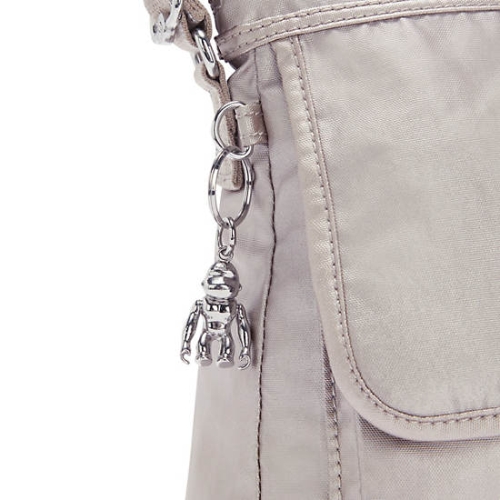 Kipling Aisling Metallic Crossbody Bags Silver | US20VPODU