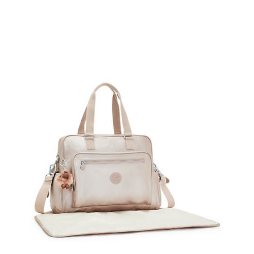 Kipling Alanna Classic Metallic Diaper Bags Beige | US20IUKOP