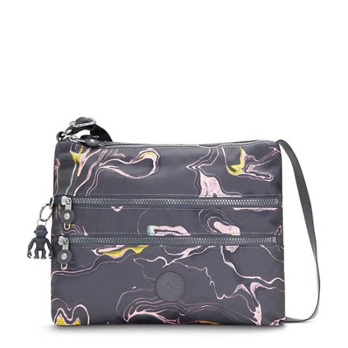 Kipling Alvar Printed Crossbody Bags Grey | US32AONQL