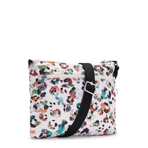 Kipling Alvar Printed Crossbody Bags White Multicolor | US54HZAKR