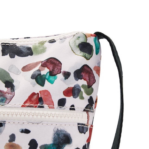 Kipling Alvar Printed Crossbody Bags White Multicolor | US54HZAKR