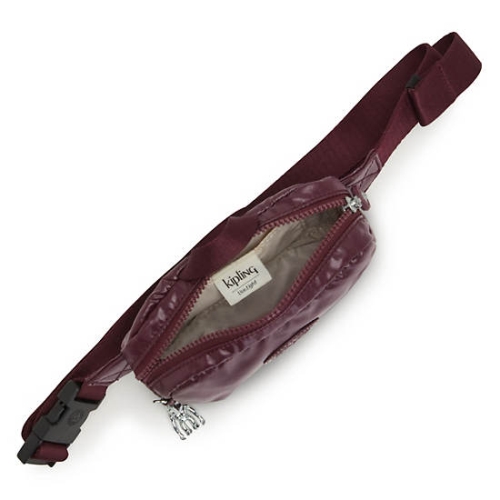 Kipling Alys Metallic Waist Bags Burgundy | US57RIMJT