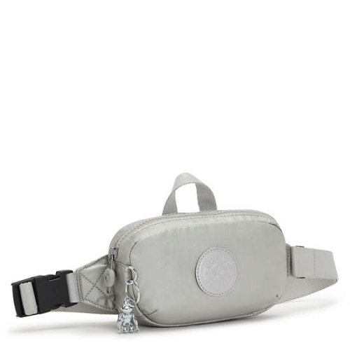 Kipling Alys Metallic Waist Bags Silver | US71AVLYN