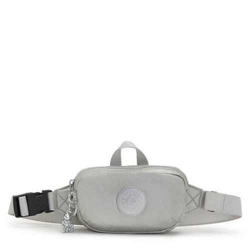 Kipling Alys Metallic Waist Bags Silver | US71AVLYN