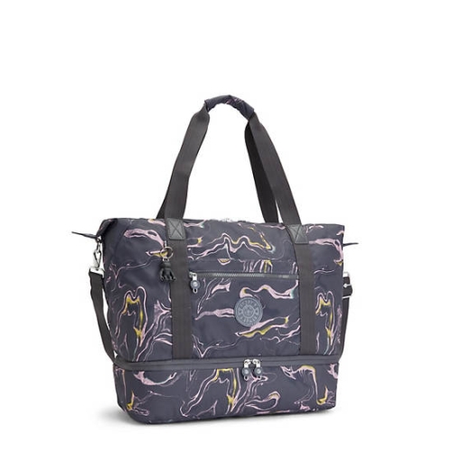 Kipling Art M Weekender Printed Tote Bags Grey | US02SCMXZ