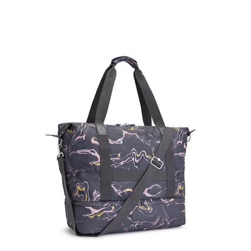 Kipling Art M Weekender Printed Tote Bags Grey | US02SCMXZ