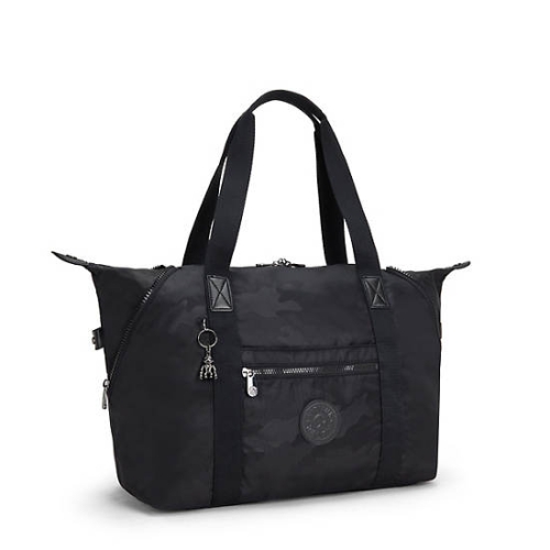 Kipling Art Medium Iconic Tote Bags Black Camo | US18VZCXE