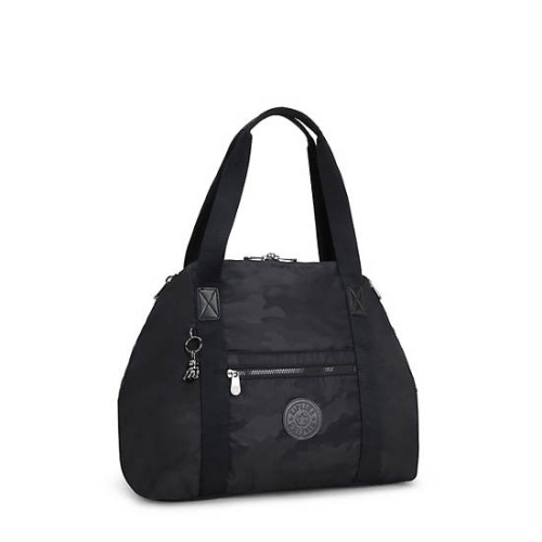 Kipling Art Medium Iconic Tote Bags Black Camo | US18VZCXE