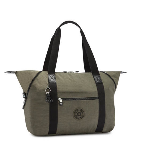 Kipling Art Medium Iconic Tote Bags Green | US62WCFMH