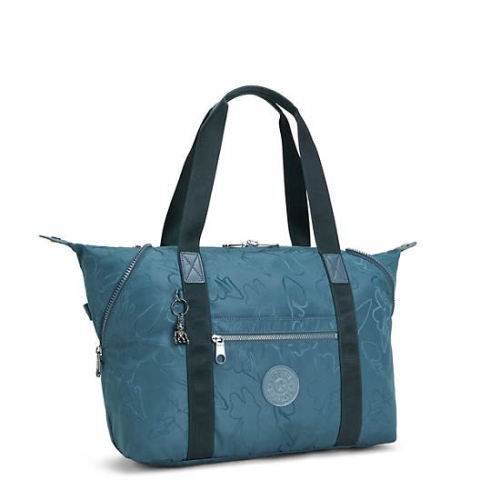 Kipling Art Medium Iconic Tote Bags Navy Grey | US03XLOHB