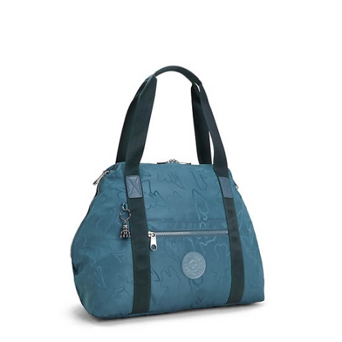 Kipling Art Medium Iconic Tote Bags Navy Grey | US03XLOHB