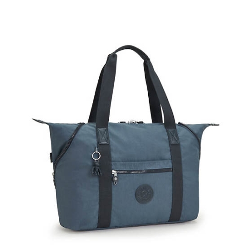 Kipling Art Medium Iconic Tote Bags Navy Grey | US78MEHTW