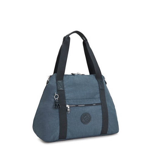 Kipling Art Medium Iconic Tote Bags Navy Grey | US78MEHTW