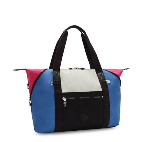 Kipling Art Medium Tote Bags Blue Pink | US07DGTVS