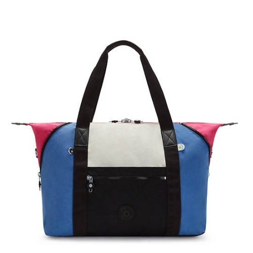 Kipling Art Medium Tote Bags Blue Pink | US07DGTVS